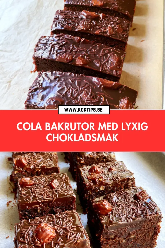 Saftiga cola bakrutor med chokladglasyr som alla vill ha recept på