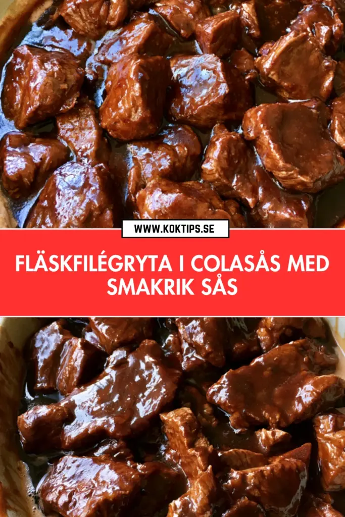 Fläskfilégryta i colasås med smakrik sås och få ingredienser