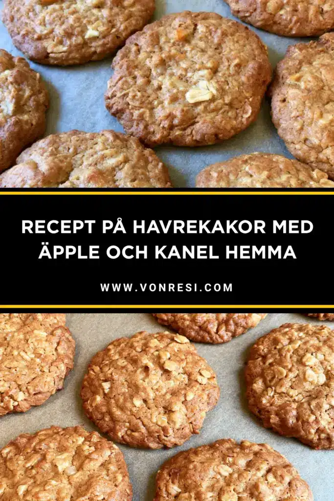 Enkel och klassisk havrekakor med äpple och kanel som lyckas varje gång