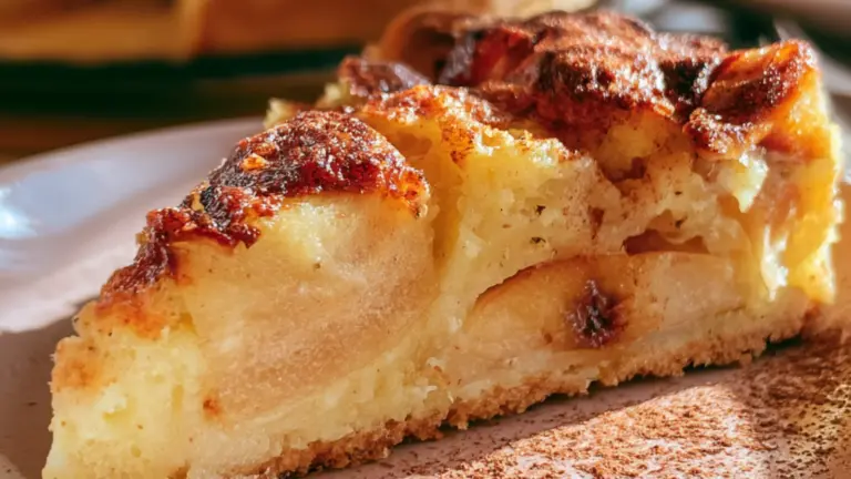 Enkel Kaneldoftande äppelkaka med gyllene yta och mjuk insida