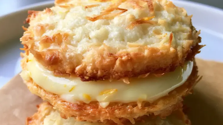 Klassiska kokosflarn med citrontwist, spröda kakor med len citronkräm