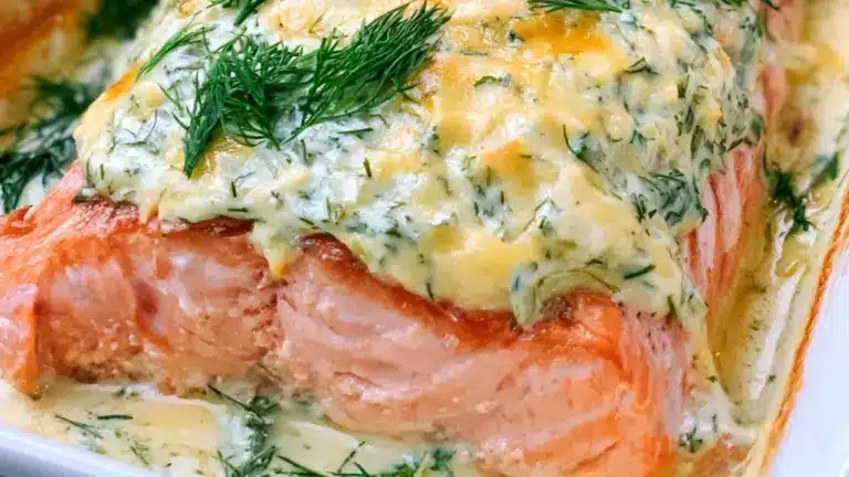 Ugnsbakad lax med dill och citron: snabb middag med krämig och fräsch smak
