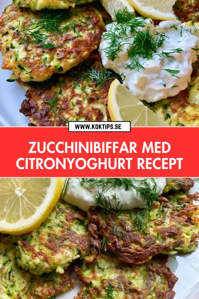 Bästa zucchinibiffar: enkelt recept på gyllene biffar med citronyoghurt