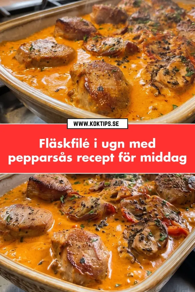 Krämig fläskfilé i ugn med pepparsås som hela familjen tycker om
