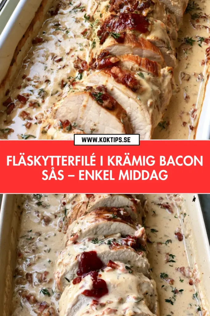 Fläskytterfilé i krämig baconsås – hemlagad middag med lyxig känsla