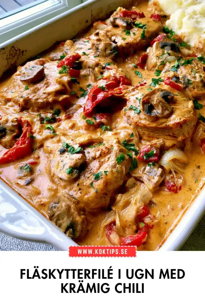 Fläskytterfilé i ugn: krämig chili och saftigt kött i samma form