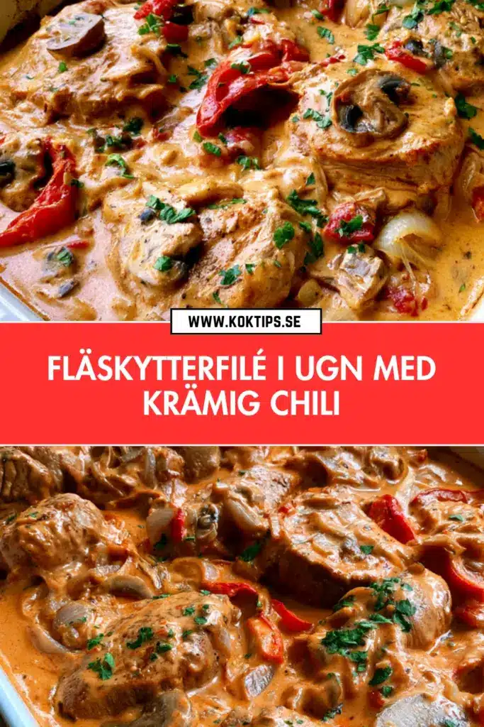 Fläskytterfilé i ugn: krämig chili och saftigt kött i samma form