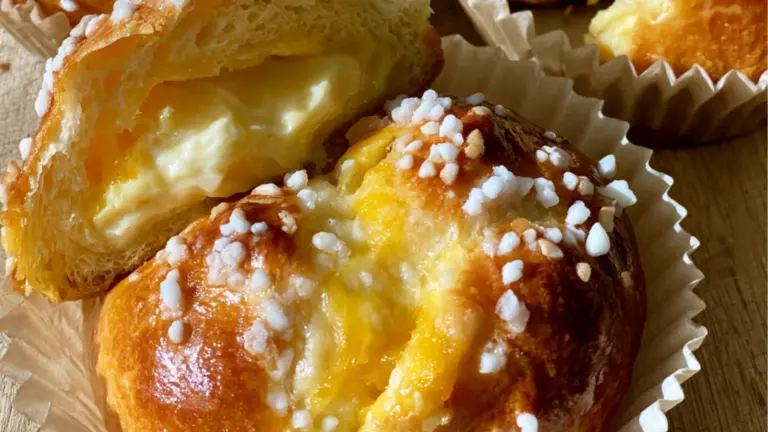 Saffransbullar med vaniljkräm som blir extra fluffiga hemma