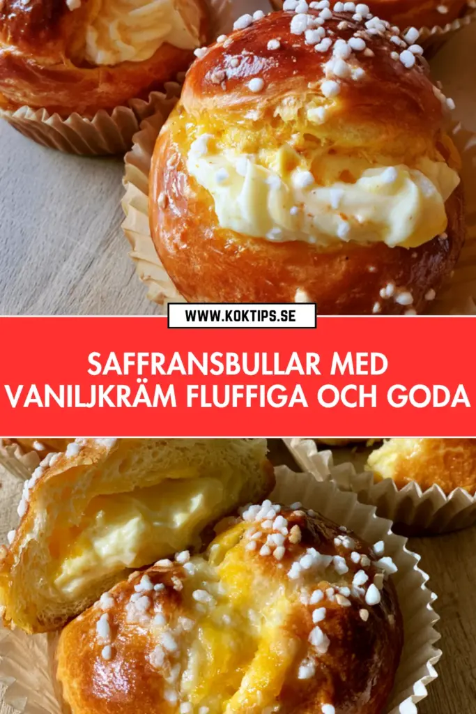 Saffransbullar med vaniljkräm som blir extra fluffiga hemma