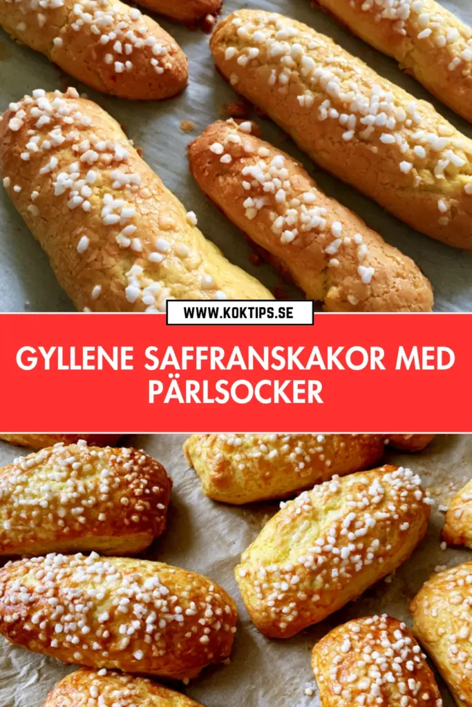 Hemlagade gyllene saffranskakor, krispiga kanter och mjuk mitt