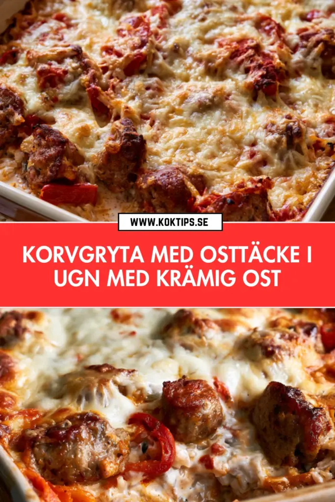 Snabb korvgryta med osttäcke i ugn, perfekt till vardag och matlåda