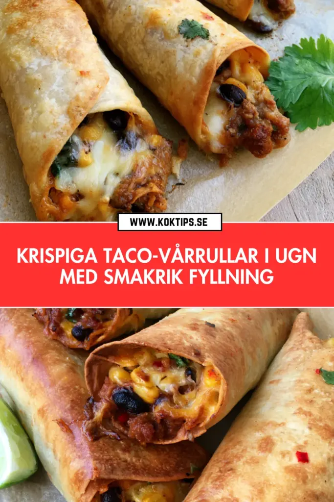 Krispiga taco-vårrullar i ugn med smakrik fyllning