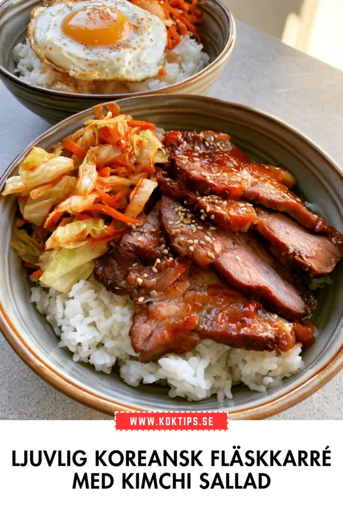 Koreansk fläskkarré med kimchi: snabb vardagsmiddag med mycket smak