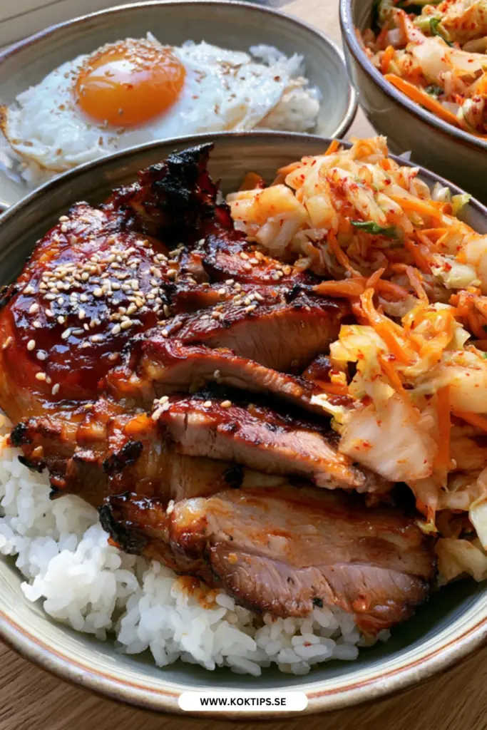 Koreansk fläskkarré med kimchi: snabb vardagsmiddag med mycket smak