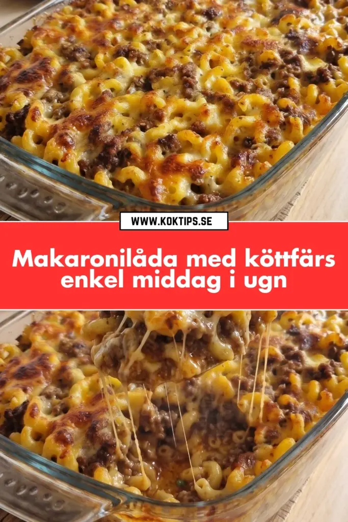 Enkel och klassisk makaronilåda med köttfärs som hela familjen tycker om