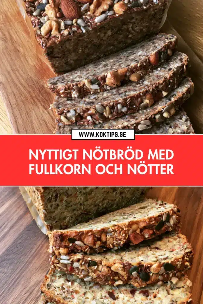 Nyttigt nötbröd med fullkornskänsla och massor av nötter