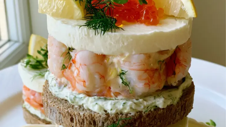 Räktårtsbakelser med löjrom: enkel och lyxig favorit till fest