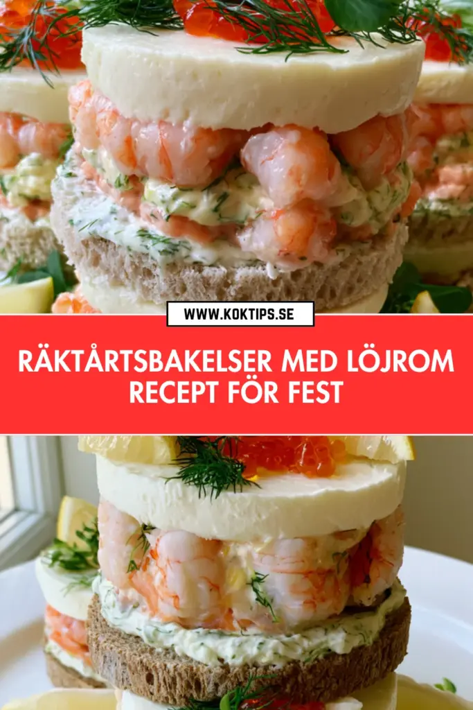 Räktårtsbakelser med löjrom: enkel och lyxig favorit till fest