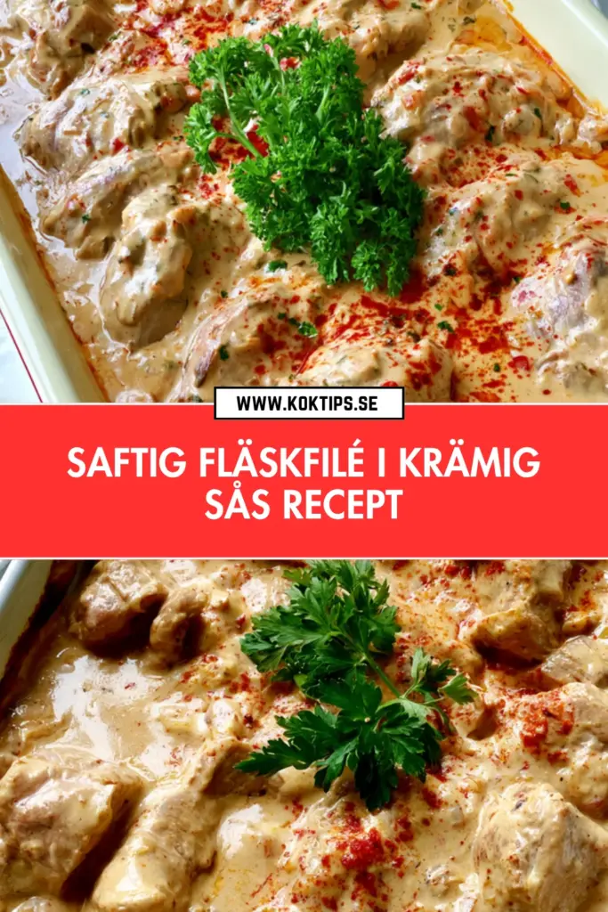 Saftig fläskfilé i krämig sås: enkelt recept som alltid blir lyckat