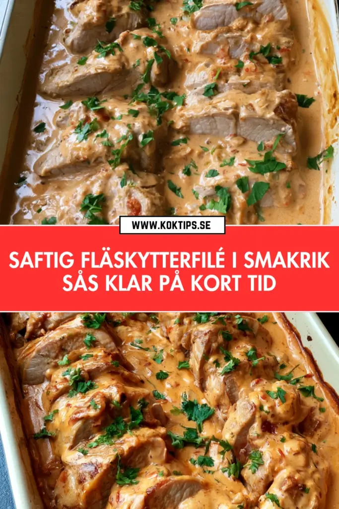 Saftig fläskytterfilé i krämig sås, enkel middag på kort tid