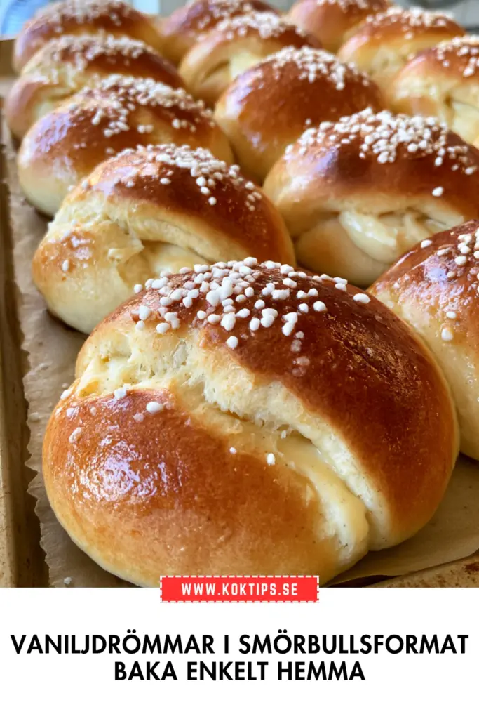 Vaniljdrömmar i smörbullsformat: snabbt recept på mjuka bullar med krämig fyllning